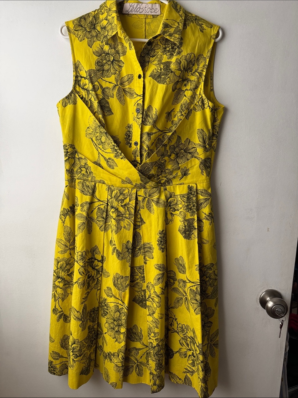 Lela Rose Vogue 2015 Resort Collection Floral Stencil Dress 10